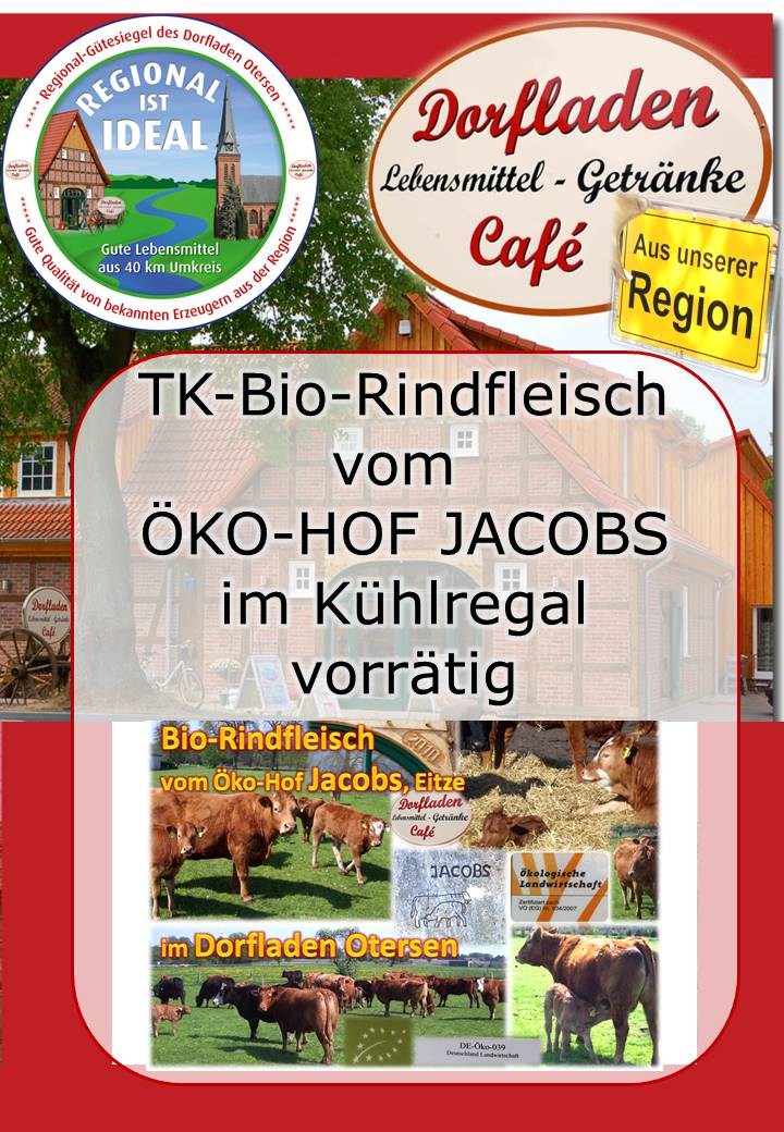 Bio-Rindfleisch vom Öko-Hof Jacobs aus Eitze